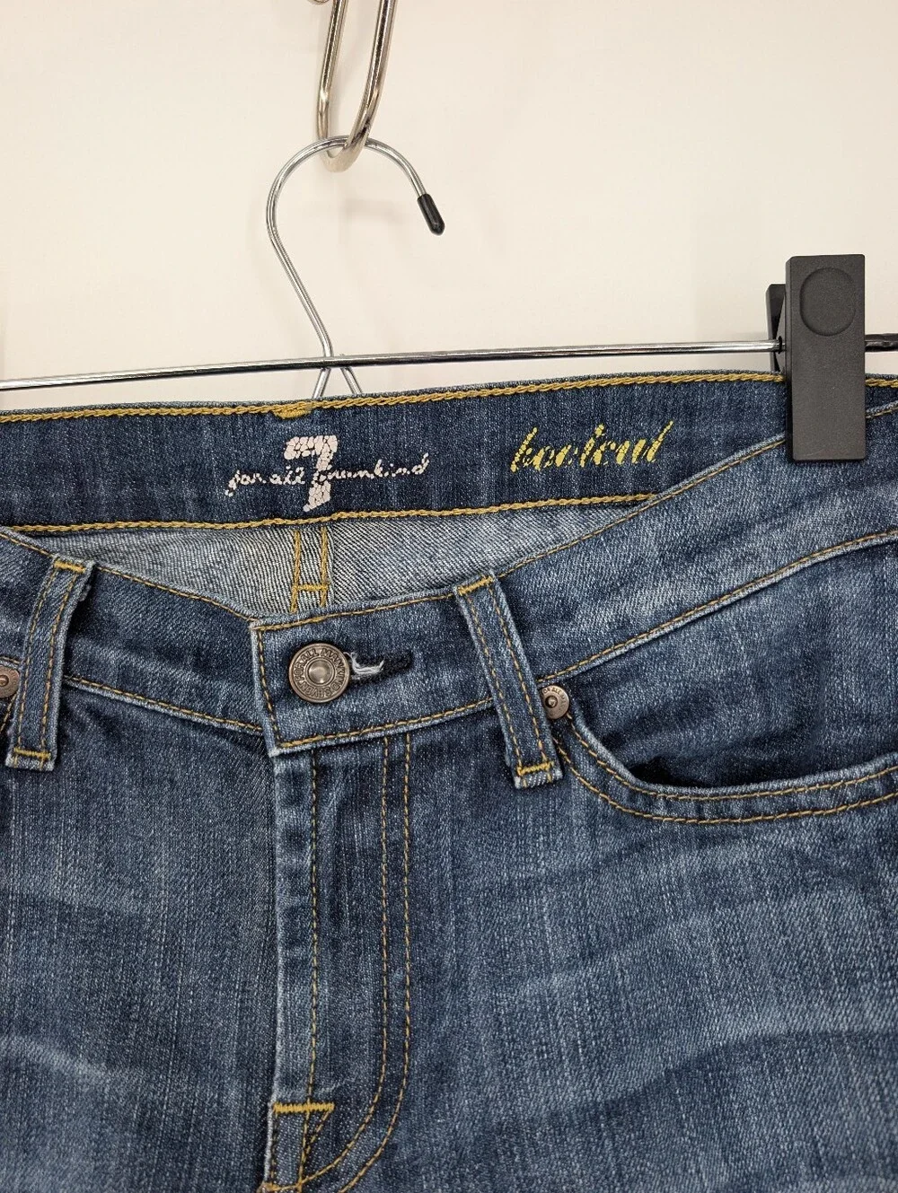 7 For All Mankind Low Rise Bootcut Jeans Signature Pocket Y2K SZ 27